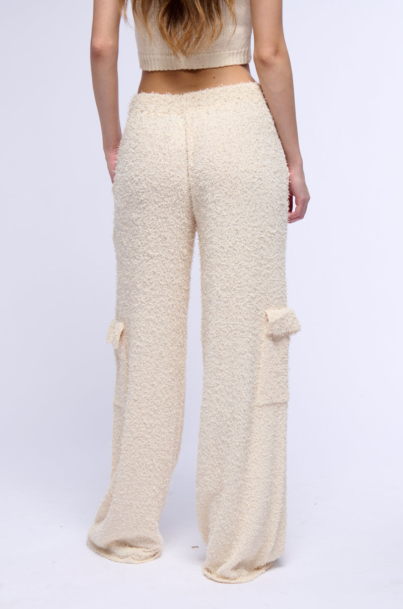 COZY BEACH DAYS KNIT PANT IN CREAM