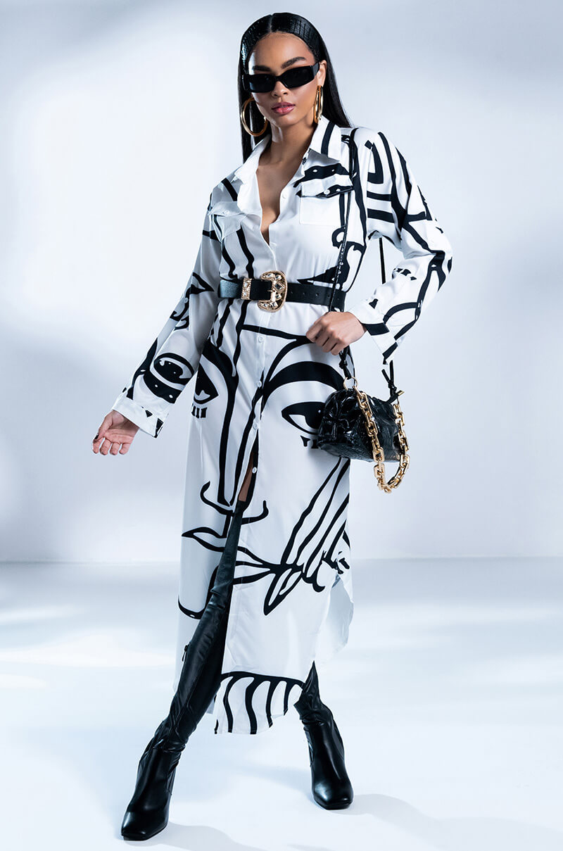 CREATOR BUTTON DOWN MAXI DRESS