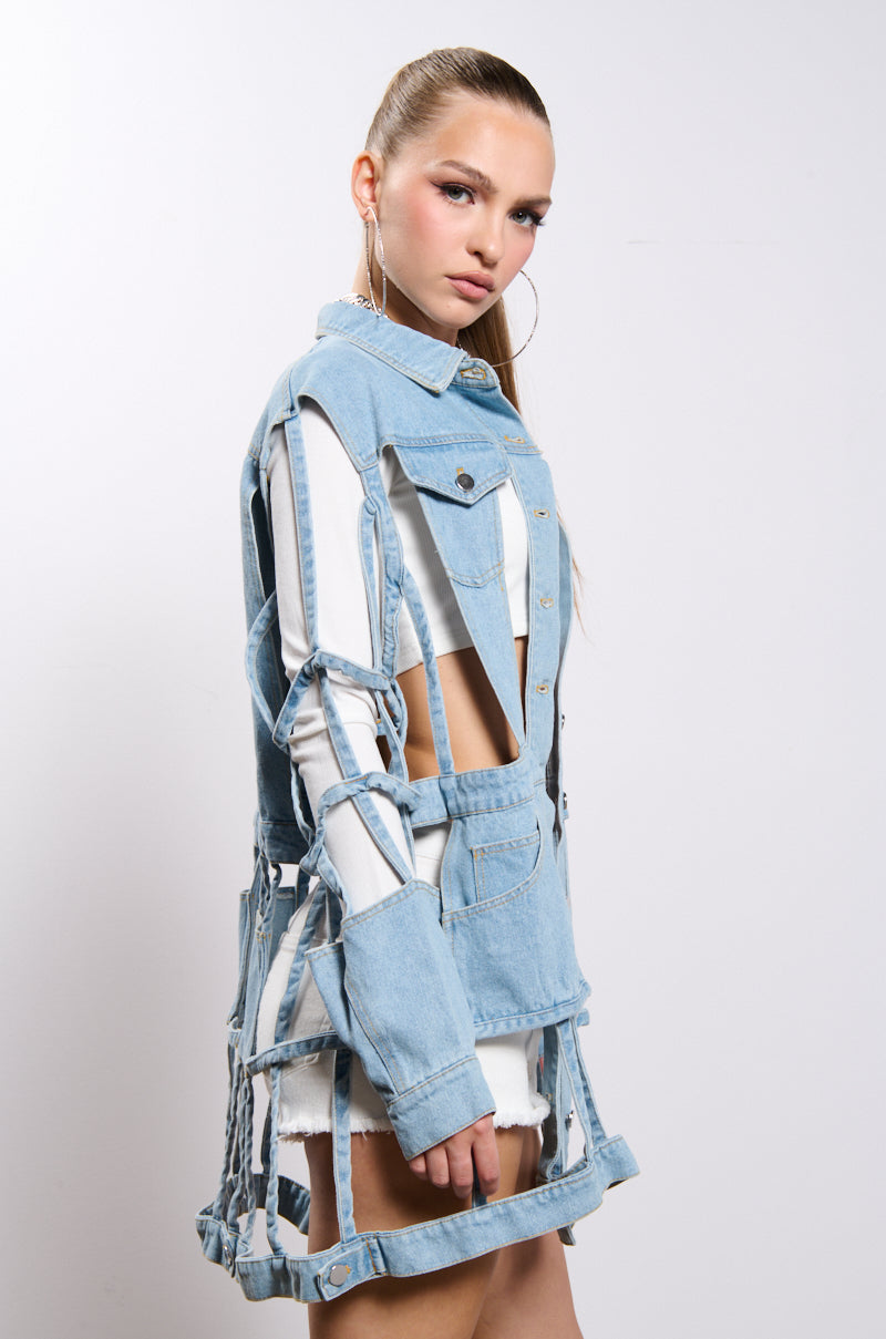 CUT IT OUT DENIM JACKET