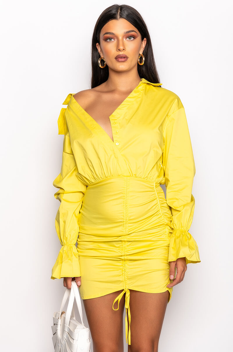 DAY DATE STRETCH SHIRT DRESS