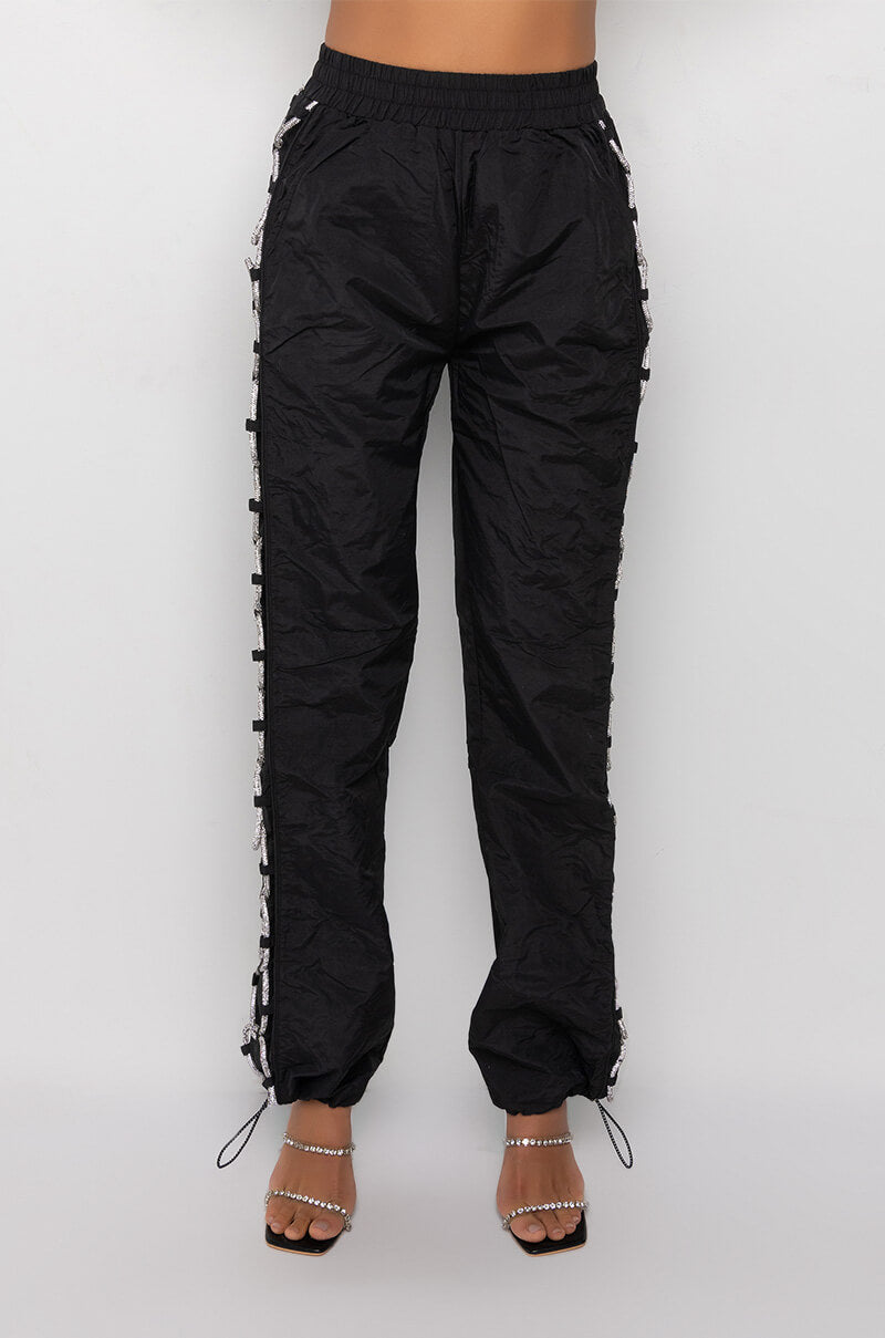 DIAMOND LACE UP TRACK PANT