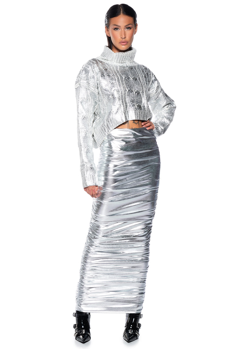 ESME SILVER METALLIC SWEATER