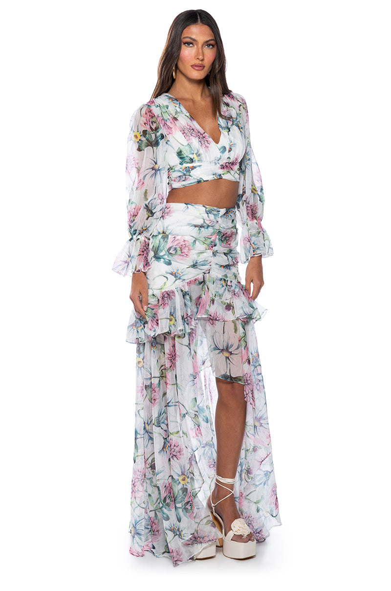 ESTELLE FLORAL PRINT MAXI DRESS