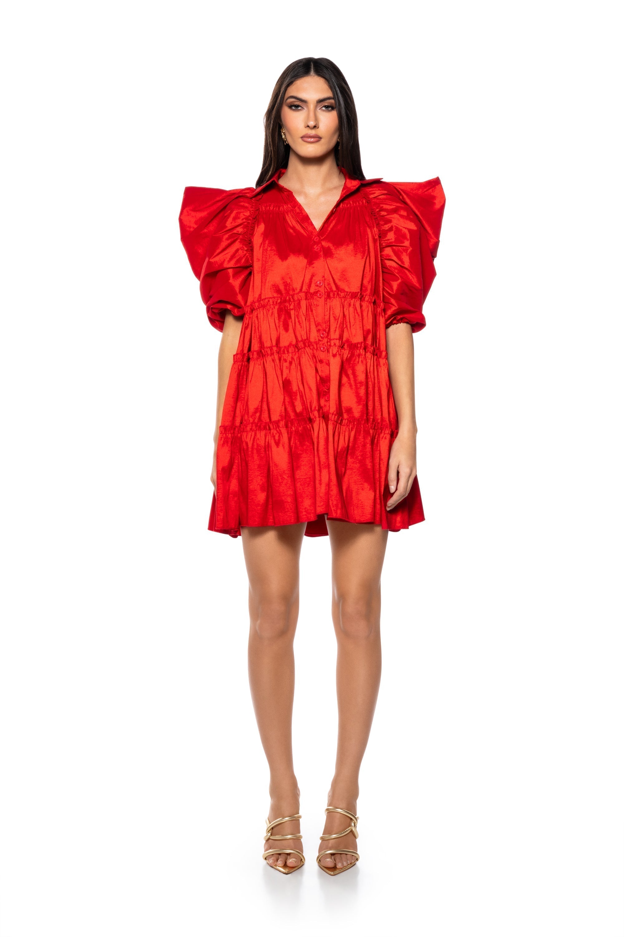 FALL IN LOVE COLLARED MINI DRESS