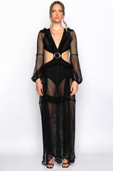 FALL INTO LOVE MESH MAXI DRESS