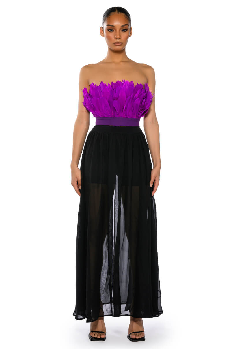 FLY AWAY FEATHER TUBE TOP