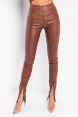 FULL OF SECRETS VEGAN LEATHER TROUSER