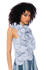 GIGI APPLIQUE SLEEVELESS BLOUSE
