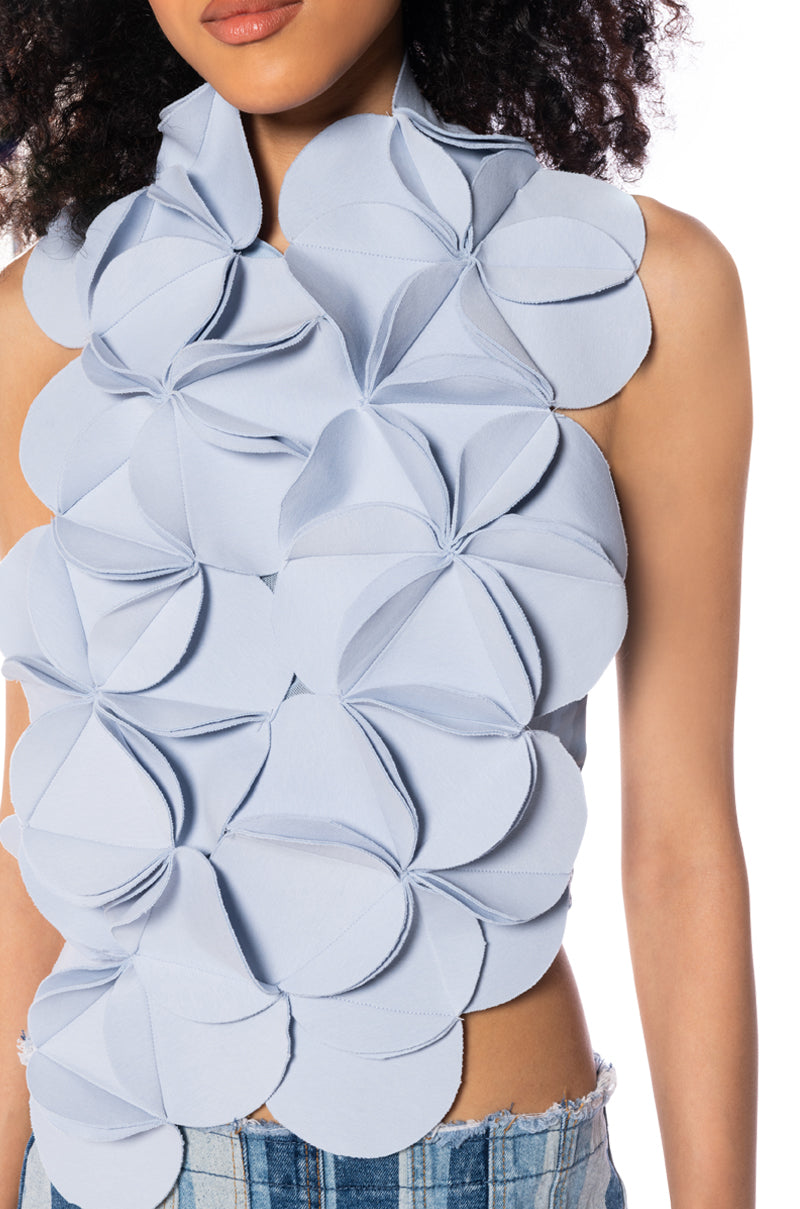 GIGI APPLIQUE SLEEVELESS BLOUSE