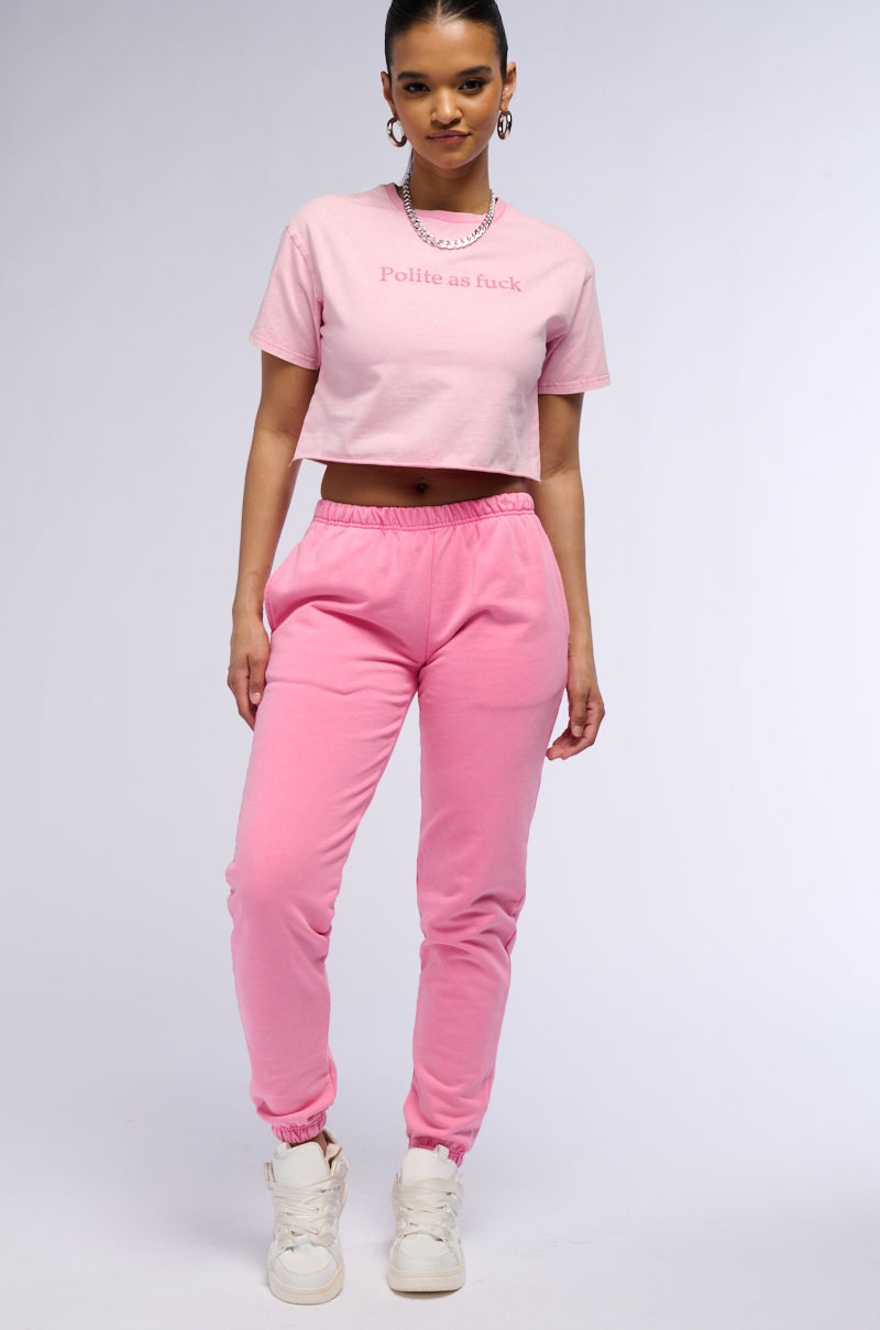 GIRLS NEED LOVE TOO LOW RISE JOGGER IN PINK