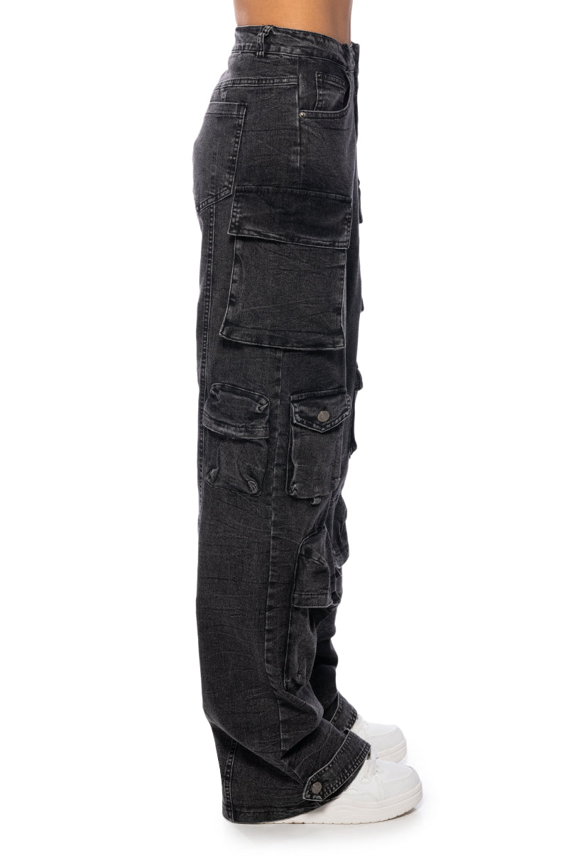 GIVE IT TO ME DENIM CARGO PANT