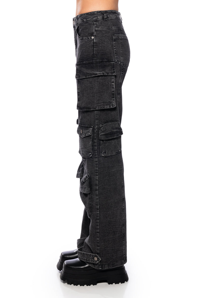 GIVE IT TO ME DENIM CARGO PANT