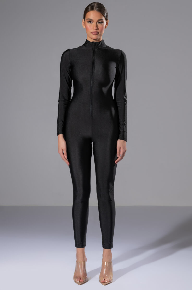 GIVE YOU A CHANCE ZIP UP CATSUIT
