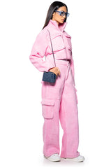 HANA COZY CARGO JACKET AND PANT SET