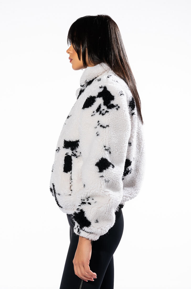 NO CAP CROPPED SATIN VARSITY BOMBER