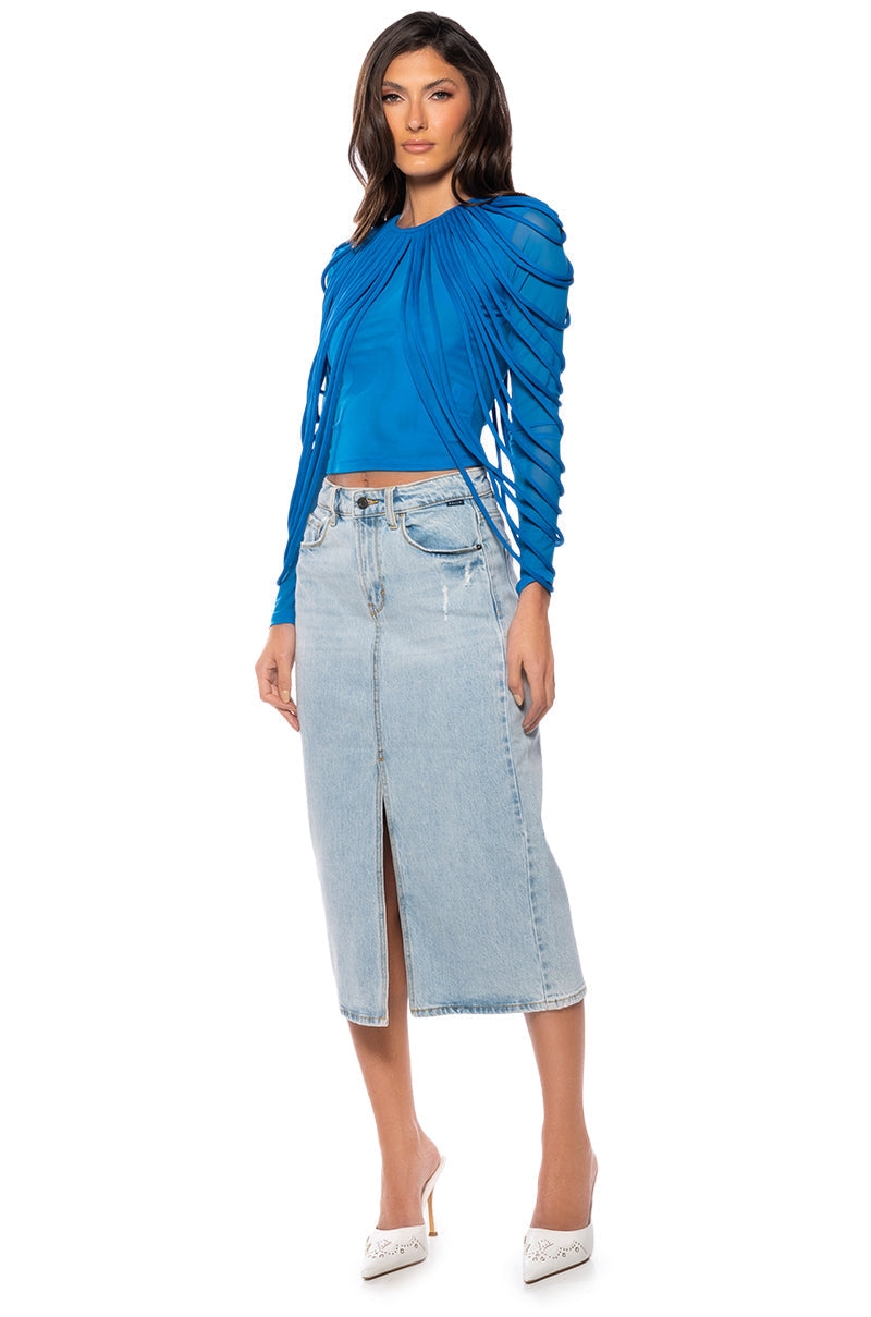 INTO THE BLUE ROPE DETAIL TOP