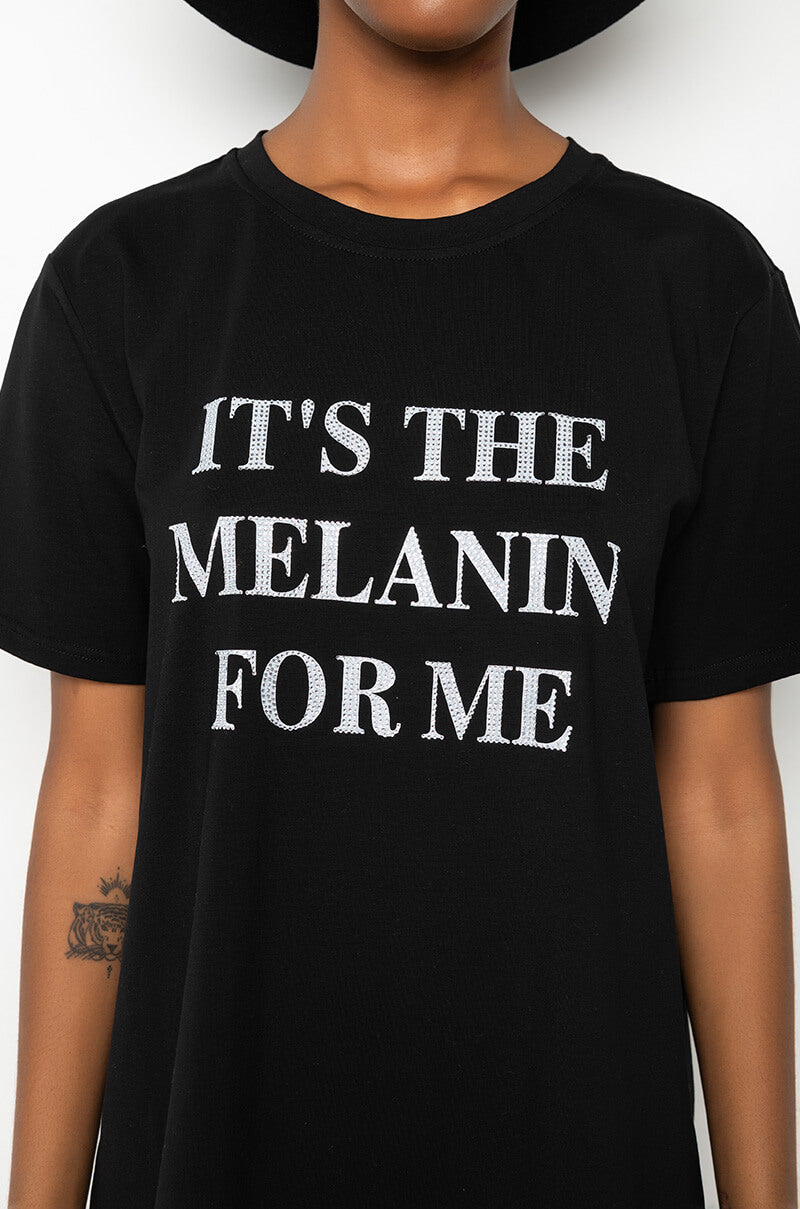 IT'S THE MELANIN FOR ME T SHIRT DRESS