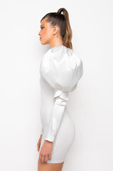 IT'S THE SLEEVES FOR ME BANDAGE MINI DRESS