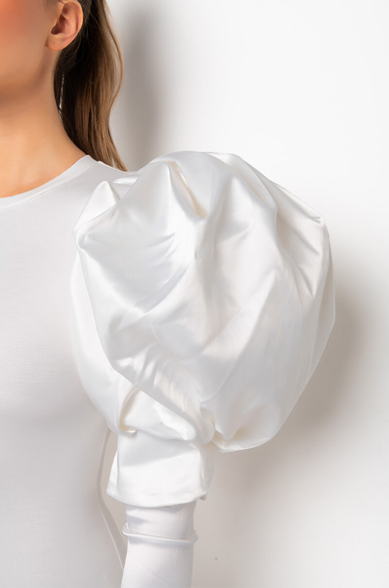 IT'S THE SLEEVES FOR ME BANDAGE MINI DRESS
