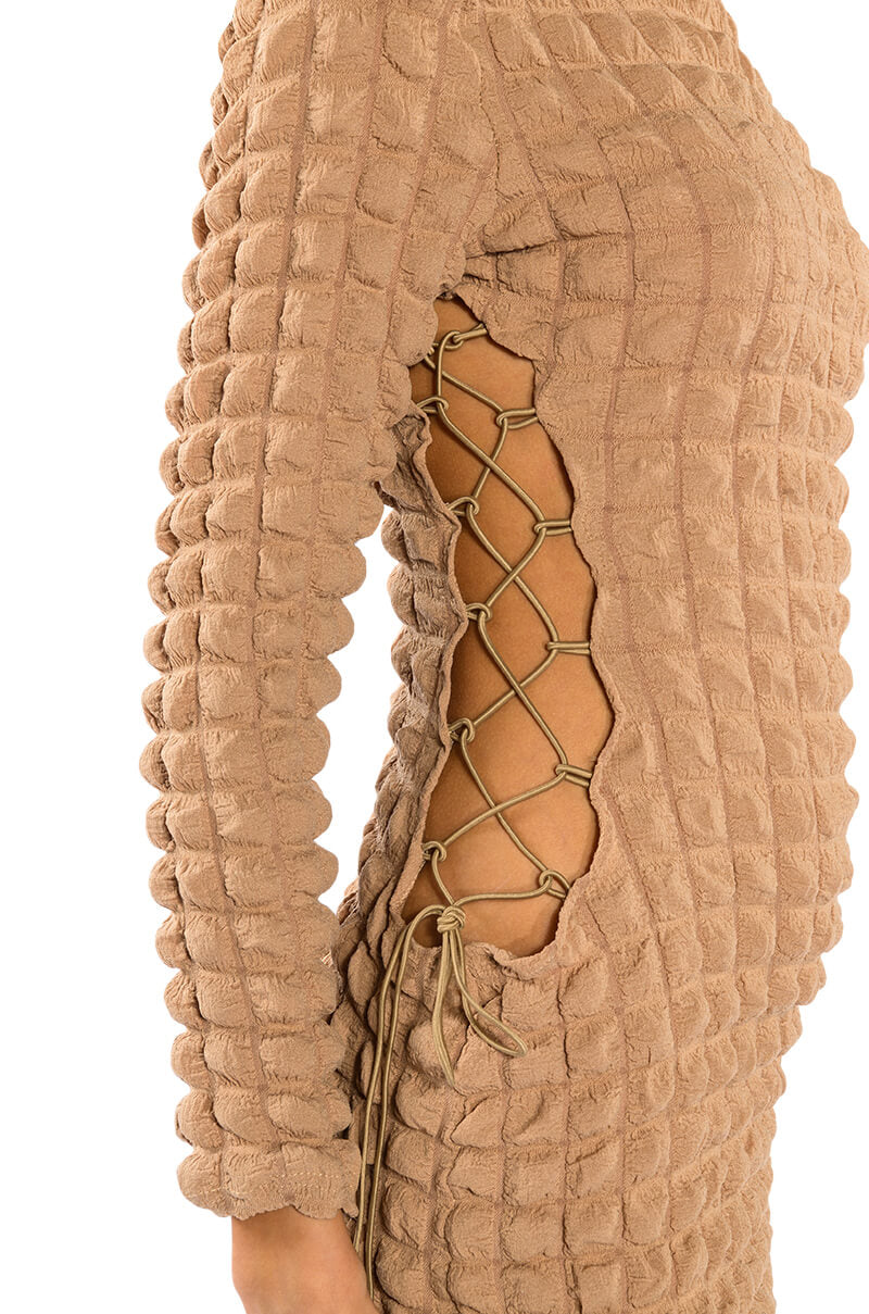 JACQUELINE TEXTURED MINI DRESS