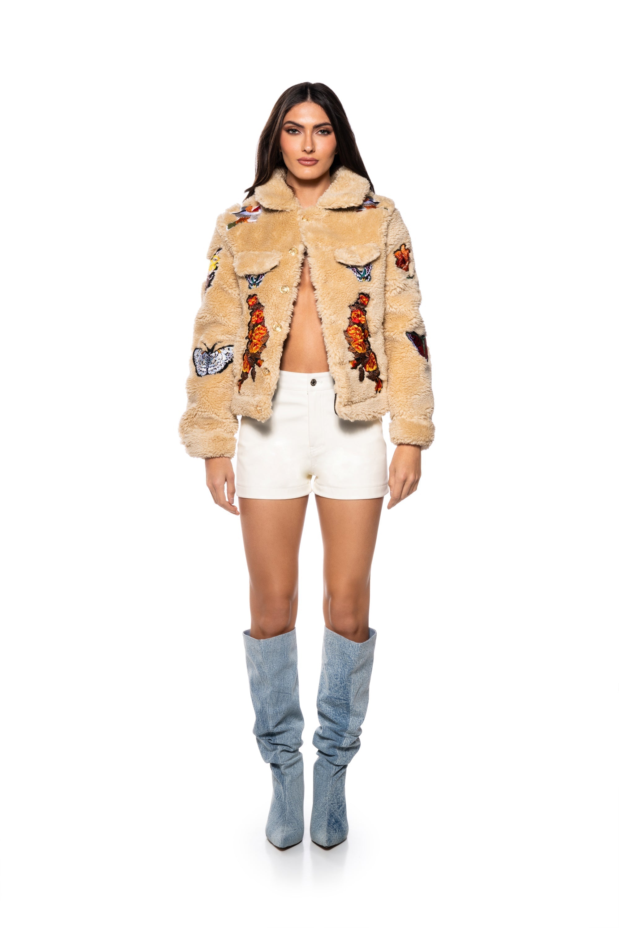 JESUIS FURRY BOMBER JACKET