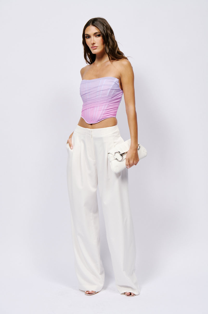 KALEIDOSCOPE EFFECT MESH OMBRE CORSET