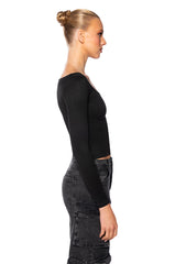 KAYA DOUBLE LAYER LONG SLEEVE TOP
