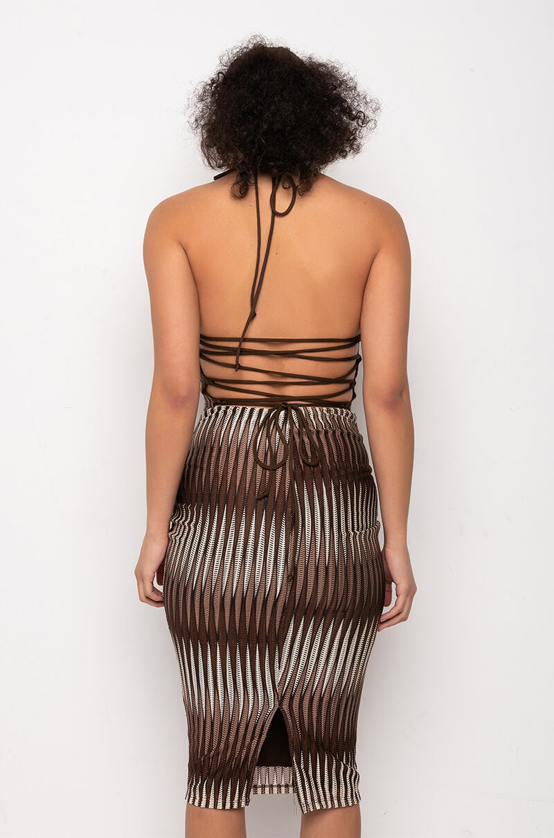 KEEP THEM LOOKING MIDI DRESS