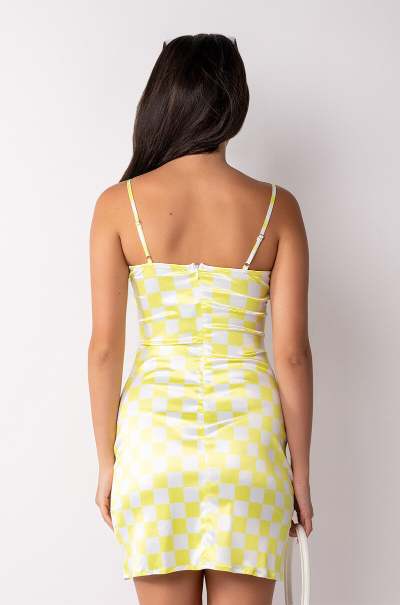 CLASSIC MINI DRESS WITH SLIT