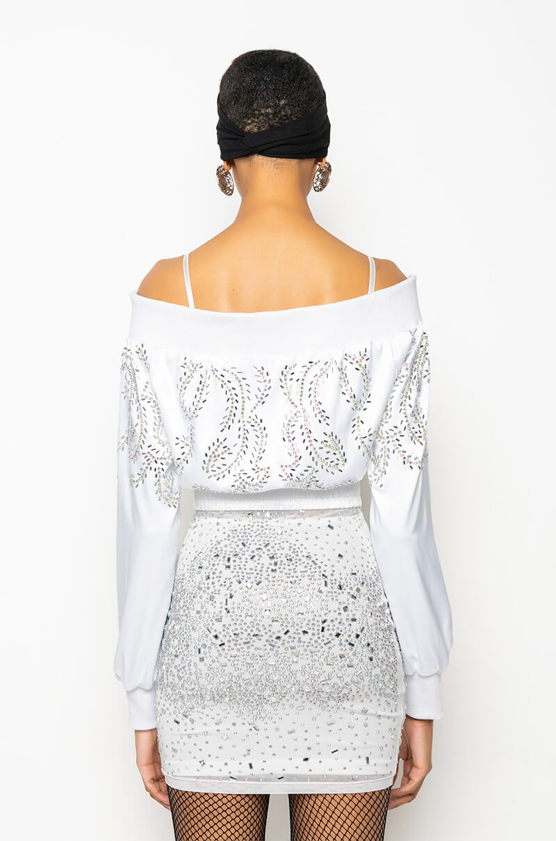 LALA OFF THE SHOULDER BOMBER