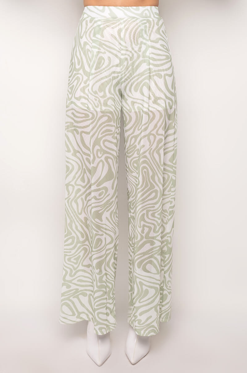 LETS GROOVE MESH WIDE LEG PANT