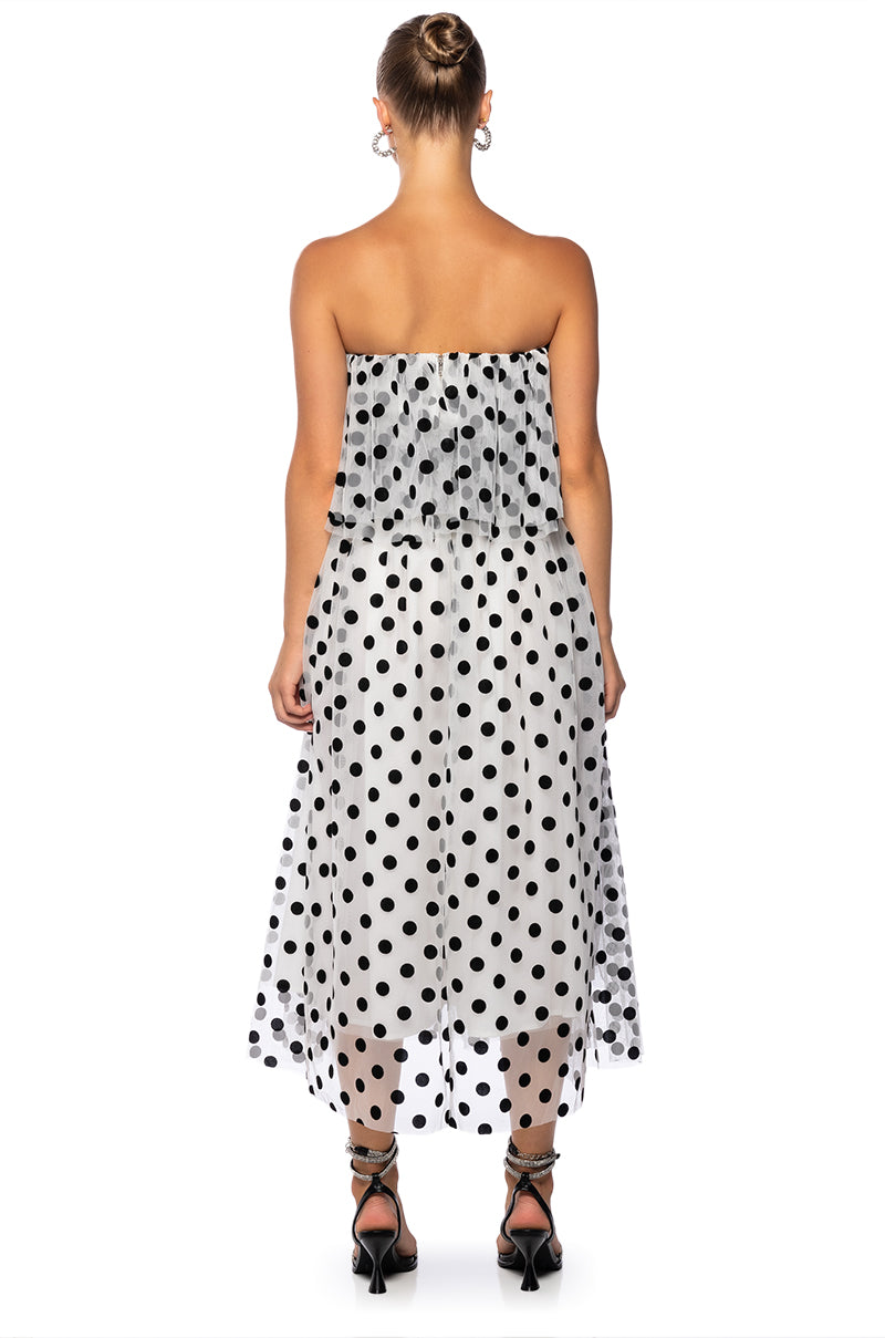 LIFE LIKE A MOVIE STRAPLESS MAXI DRESS