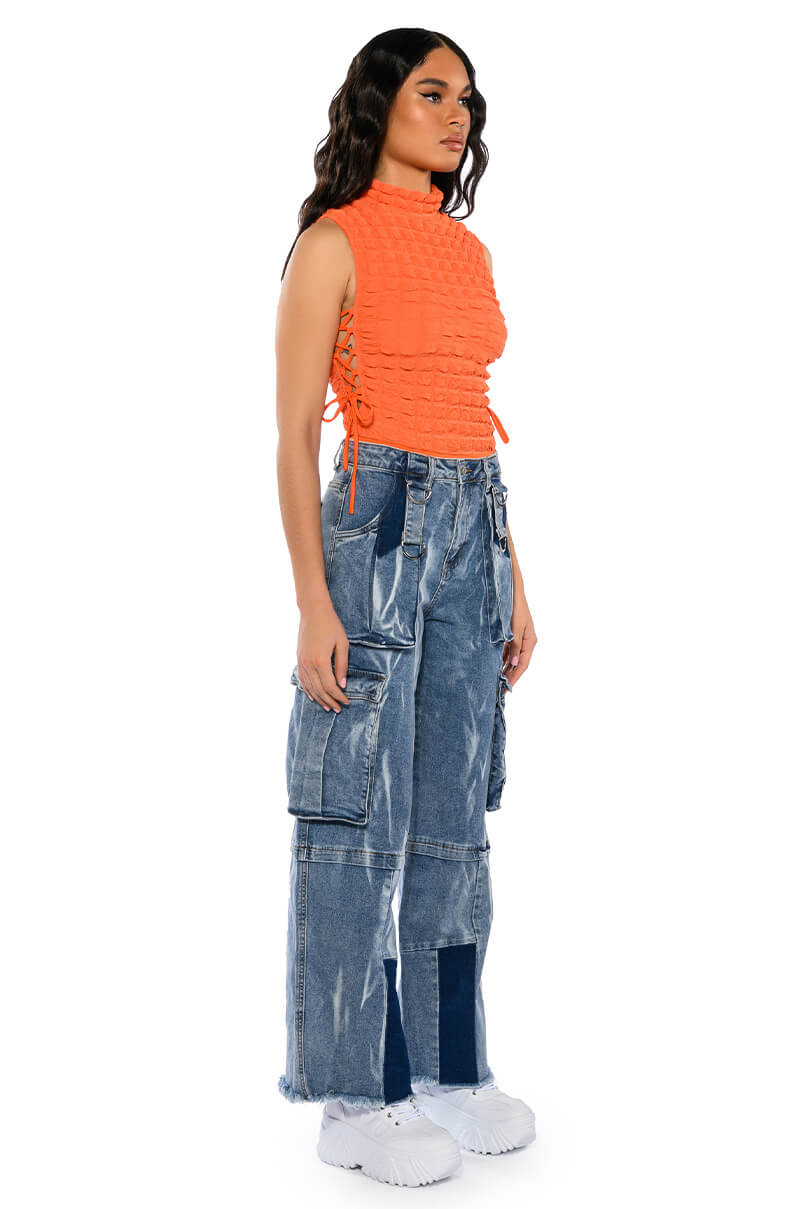 LITTLE MISS ATTITUDE TEXTURED BODYSUIT