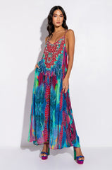 LIVE IT UP HALTER TOP MAXI DRESS