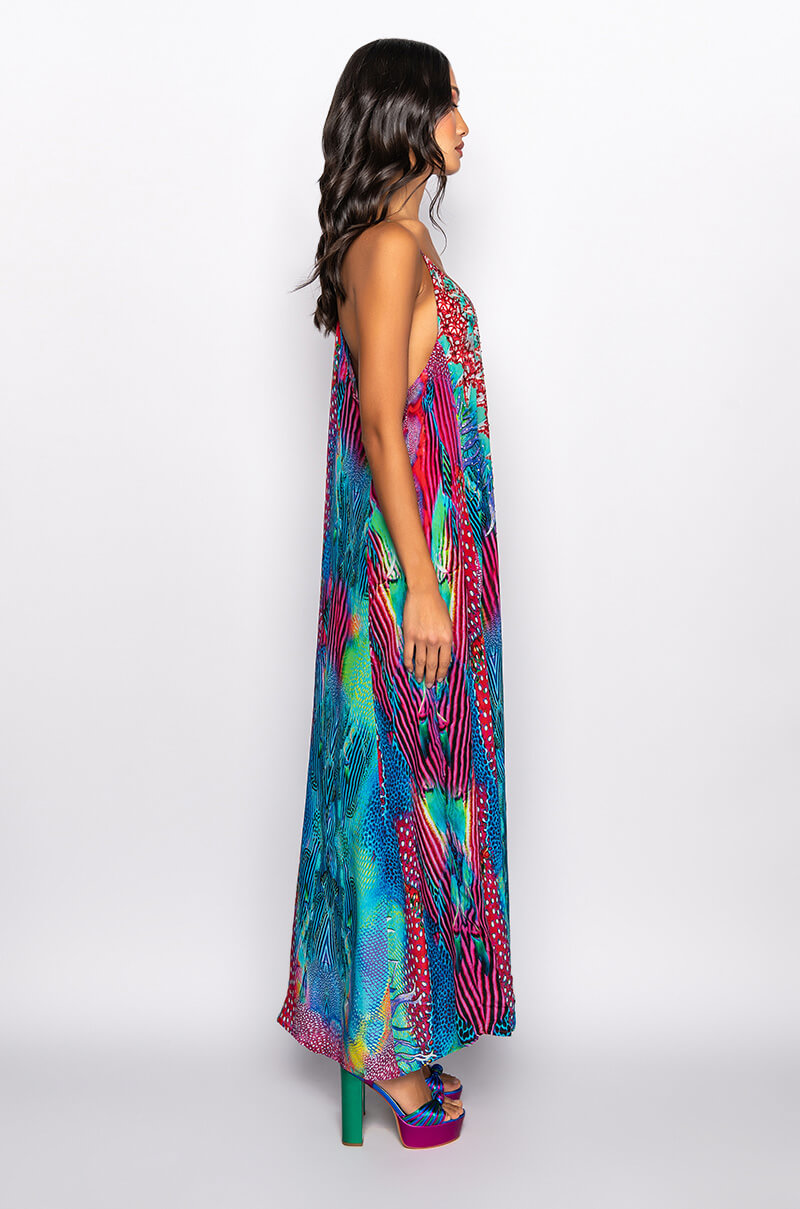 LIVE IT UP HALTER TOP MAXI DRESS