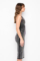 LIVE IT UP IN THIS RHINESTONE MIDI DRESS
