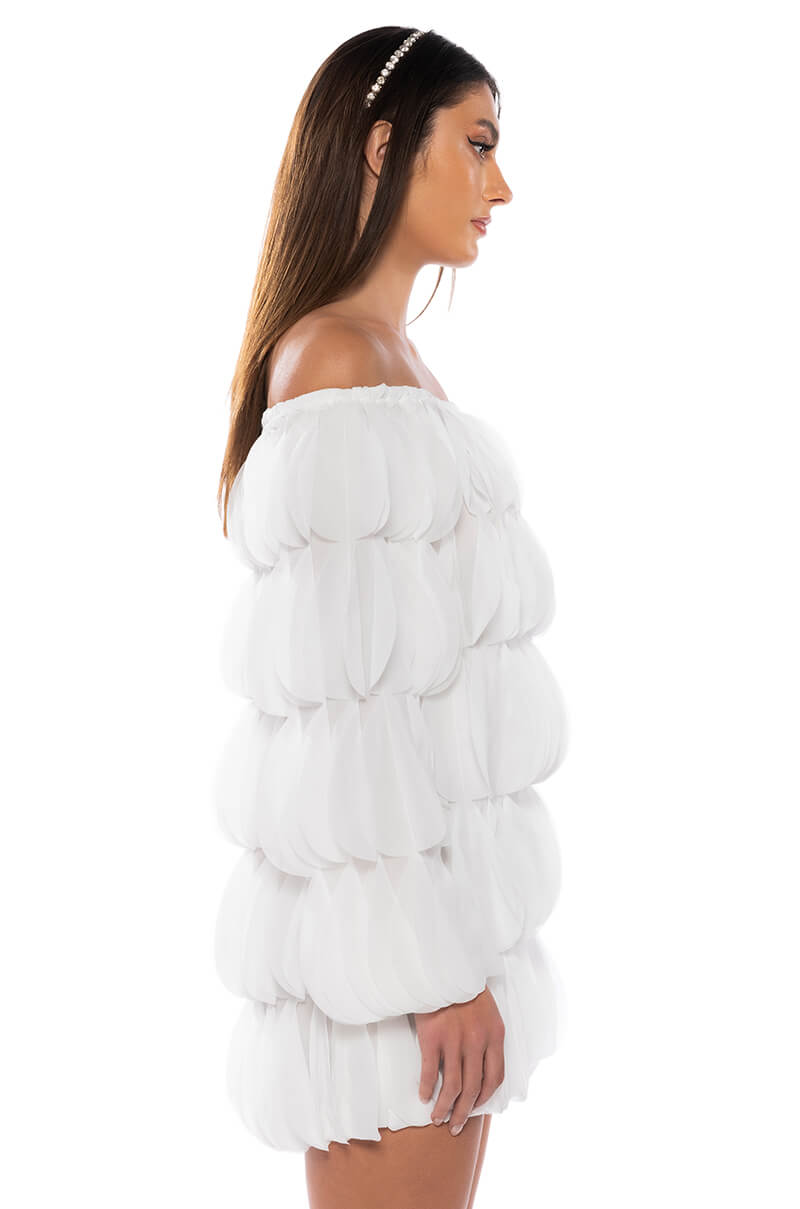LOLA OFF THE SHOULDER MINI DRESS