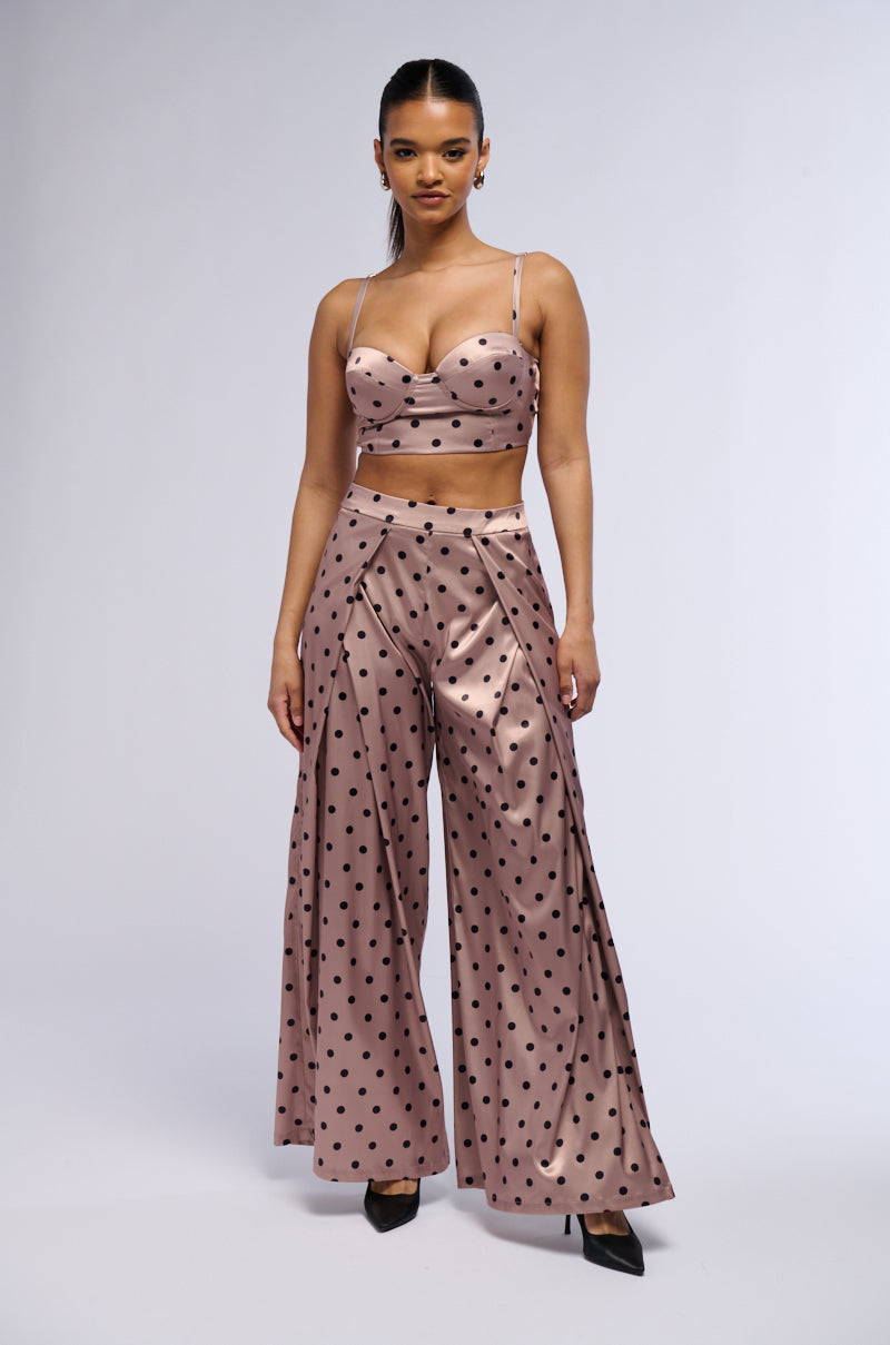 LORRAINE POLKA DOT WIDE LEG TROUSER