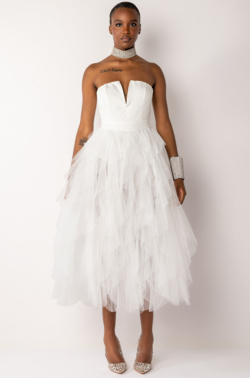 LOVE STORY MAXI TULLE DRESS