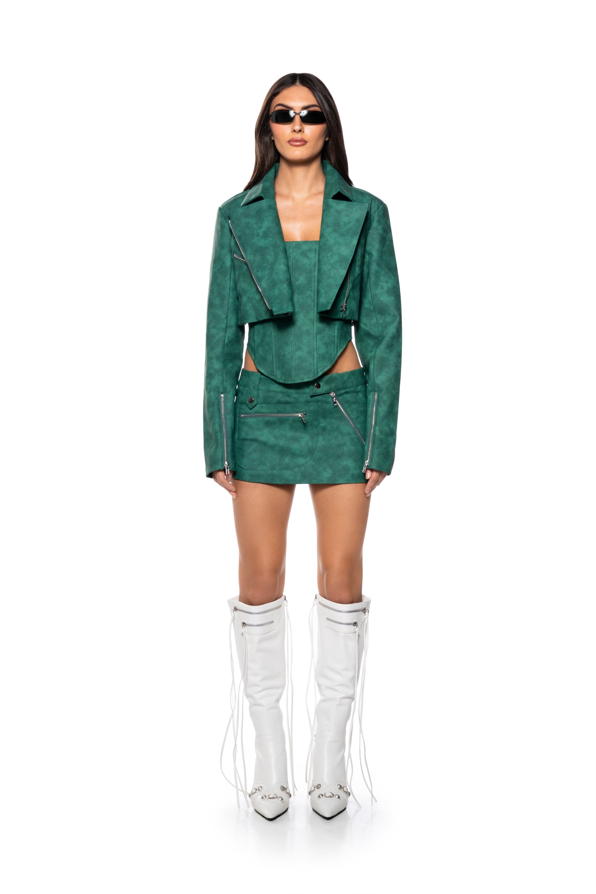 LUCKY ME MOTO FAUX LEATHER JACKET