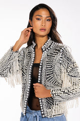 LUXE ALL OVER PEARL ALIX JACKET