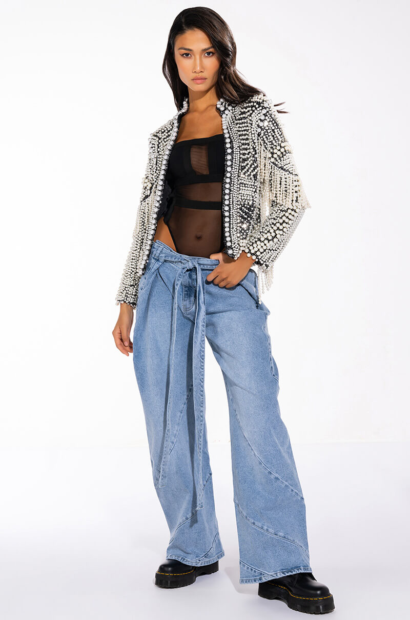 LUXE ALL OVER PEARL ALIX JACKET