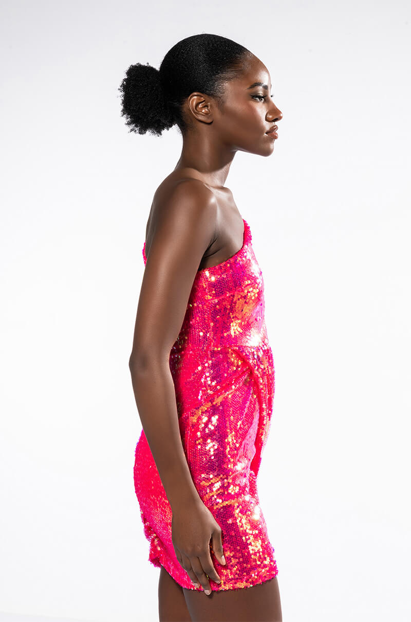 MAXIMUM SEQUIN MINI DRESS