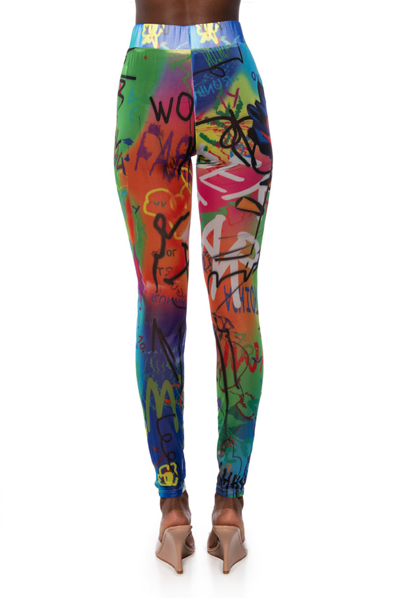 MIND GAMES HIGH WAISTED MESH LEGGING