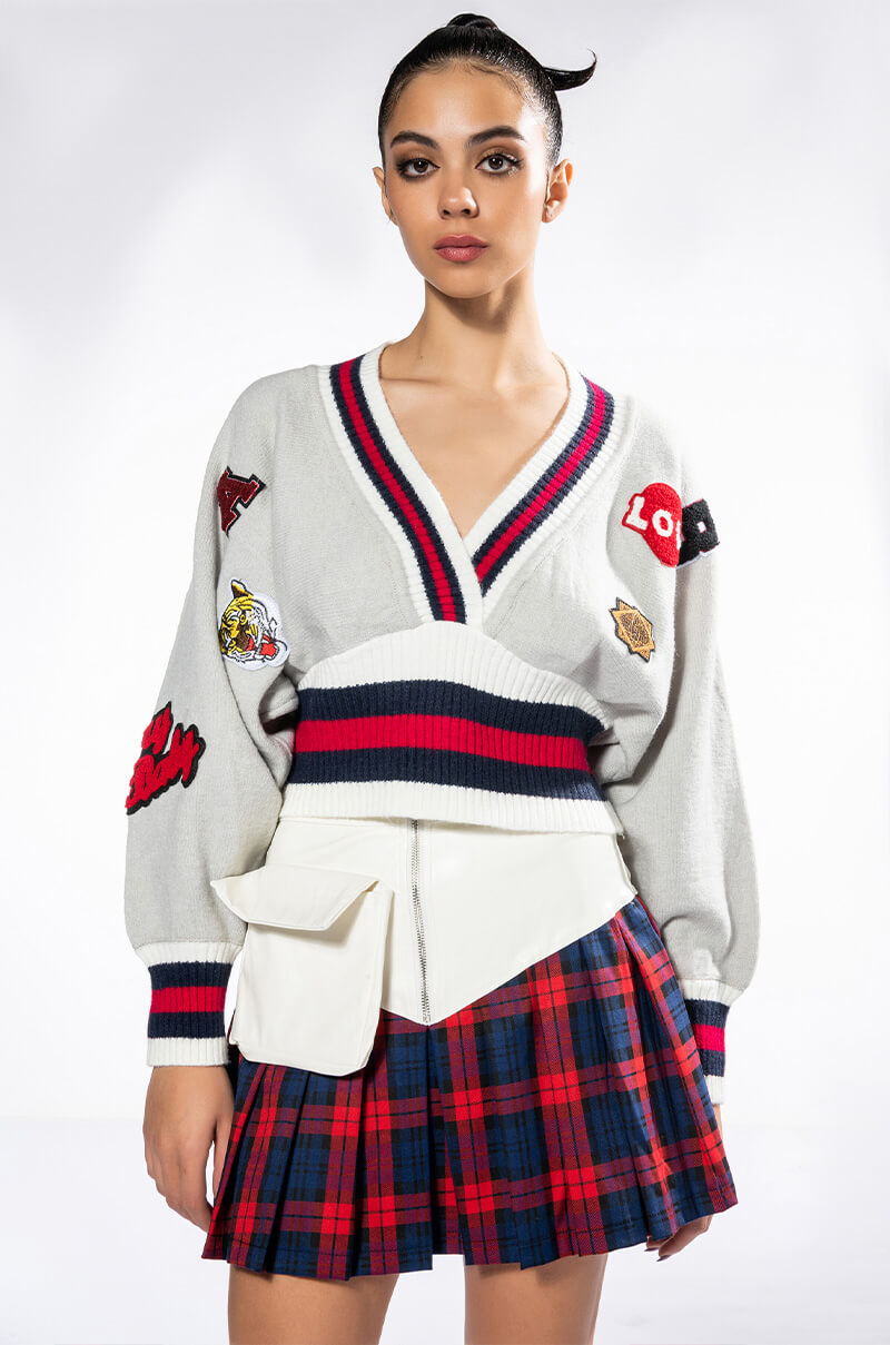 MIX IT ALL PLEATED MINI SKIRT