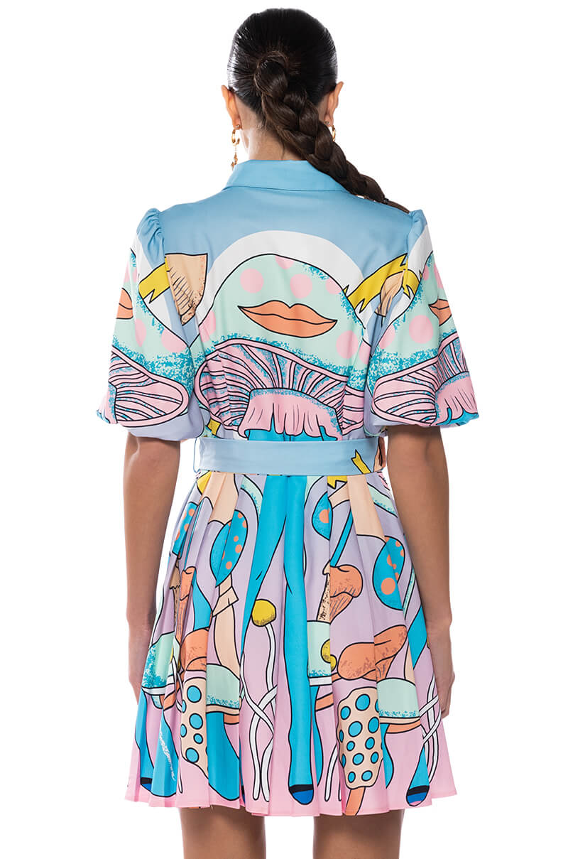 MY FANTASY COLLARED MINI DRESS