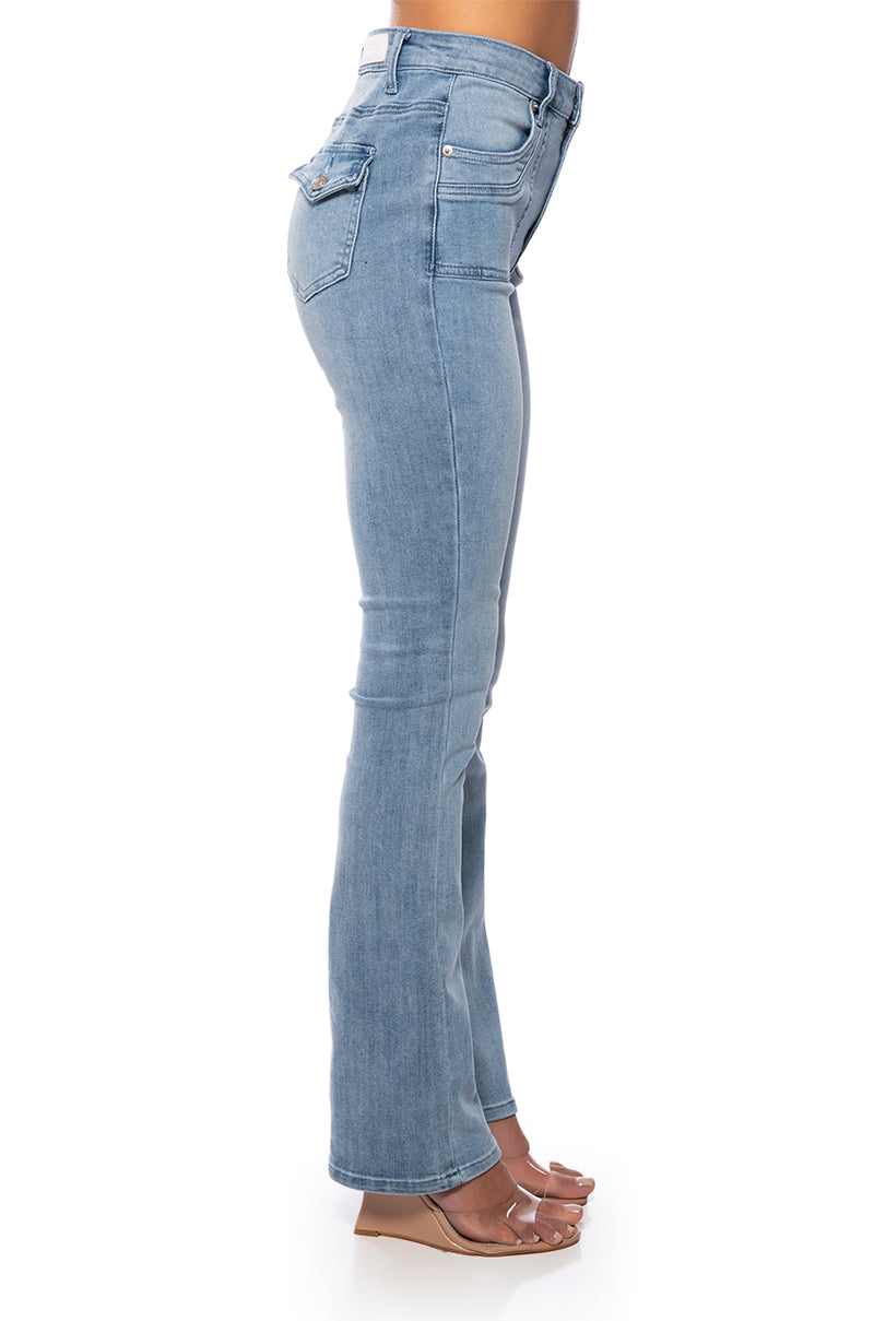 MYSTERY IN YOUR MIND LOW RISE FLARE JEANS