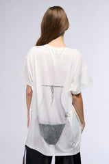 NDA EMBELLISHED BIKINI GRAPHIC T SHIRT DRESS