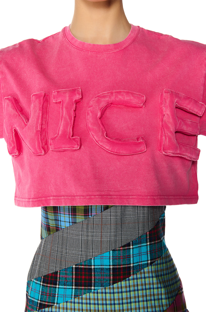 NICE FOR WHAT CROPPED MINERAL WASH T-SHIRT