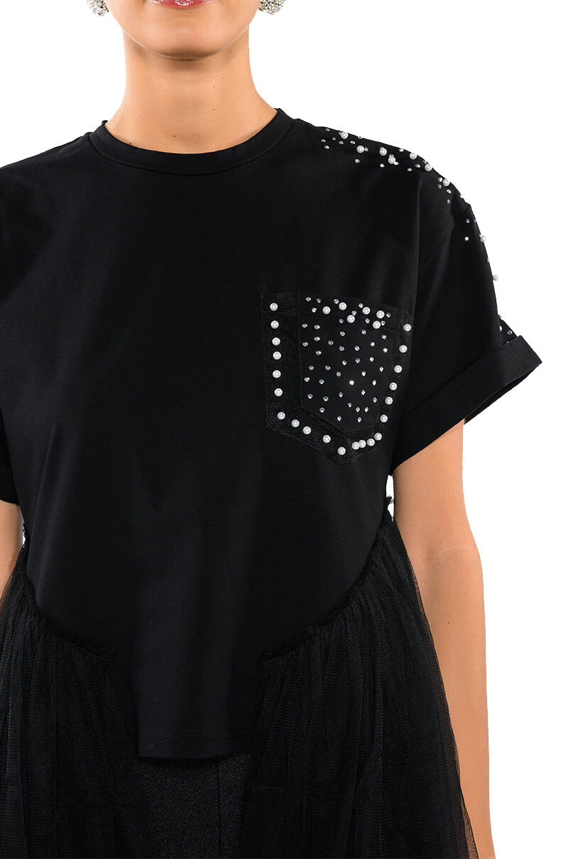 NOT IN THE MOOD OVERSIZED HIGH LOW SHORT SLEEVE TSHIRT